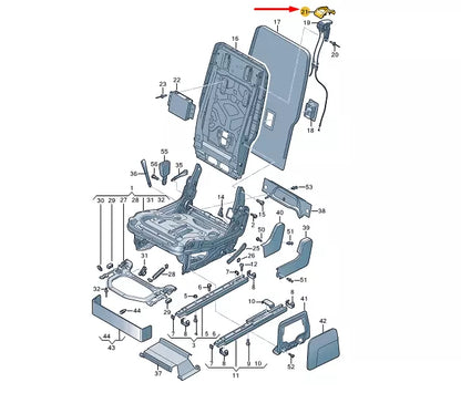 NEW VOLKSWAGEN TOURAN 5T 2. SEAT BENCH RELEASE TRIM 5TA88360782V