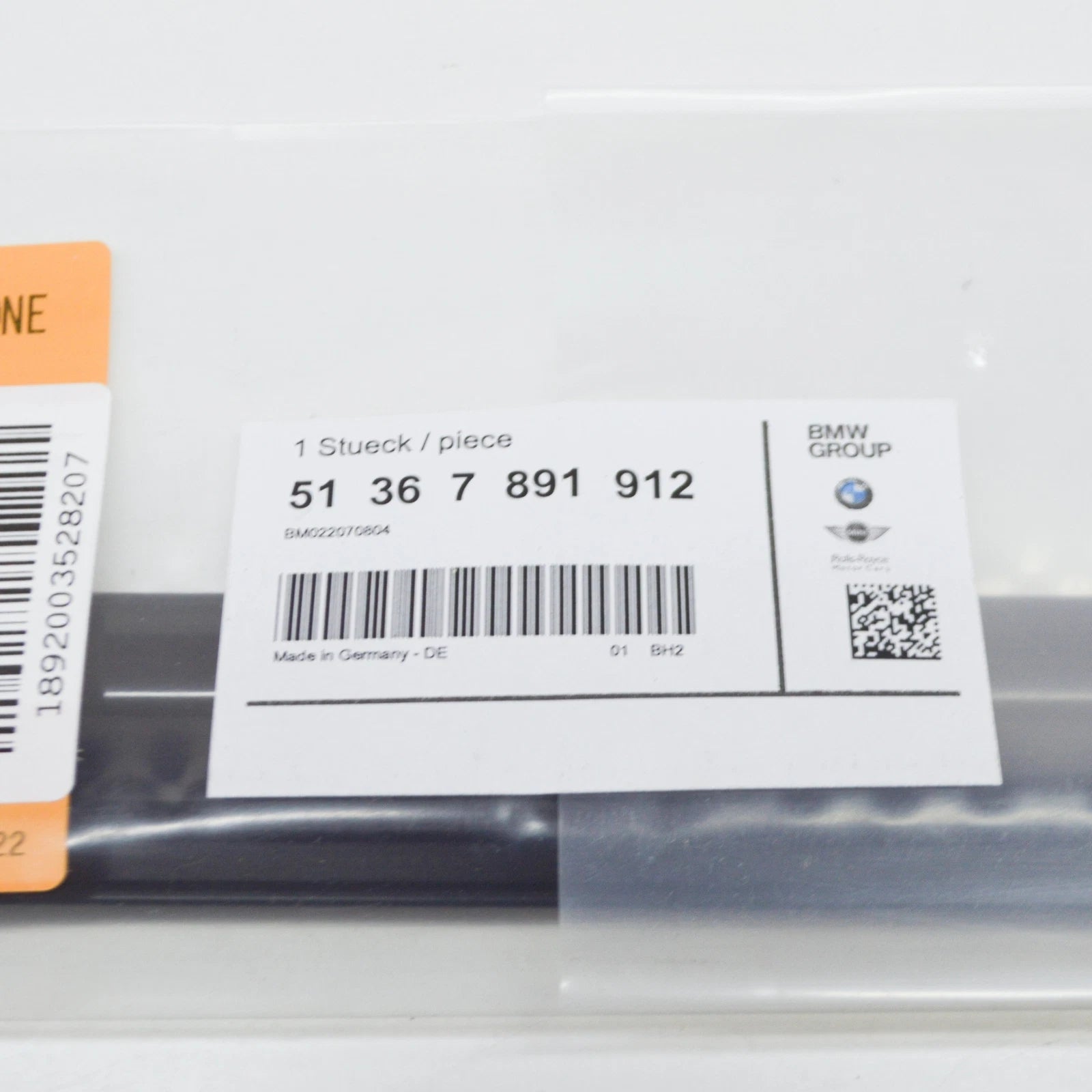 NEW BMW GASKET RAILING RIGHT M3 E46 7891912 51367891912 ORIGINAL