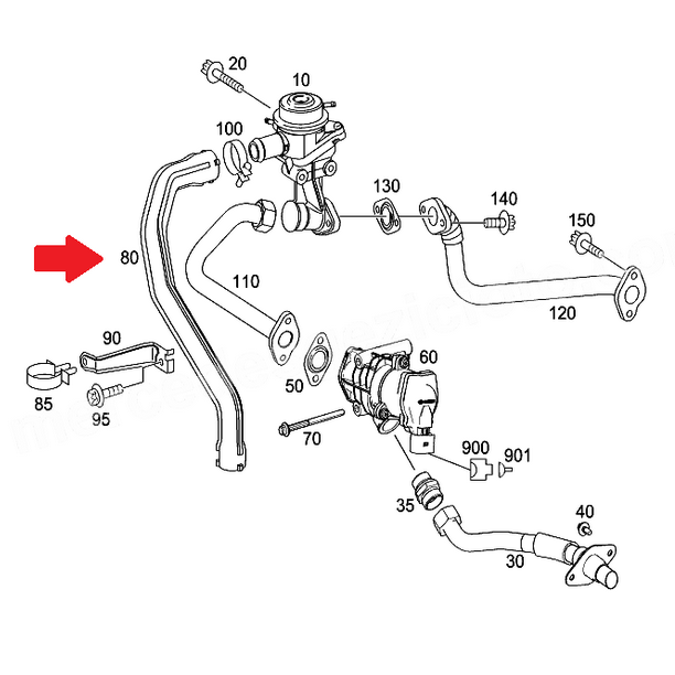 NEW MERCEDES-BENZ C W203 ENGINE AIR HOSE A2711410783 ORIGINAL