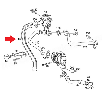 NEW MERCEDES-BENZ C W203 ENGINE AIR HOSE A2711410783 ORIGINAL