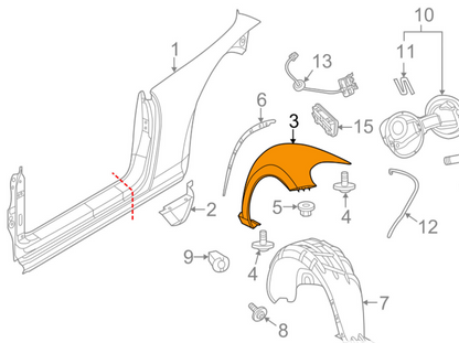 new volkswagen beetle a5 rear left fender wing 5c5821305c original