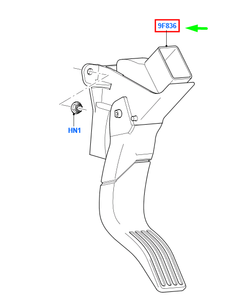 new ford transit connect mk1 accelerator pedal rhd 2t14-9f836-fd 1355245