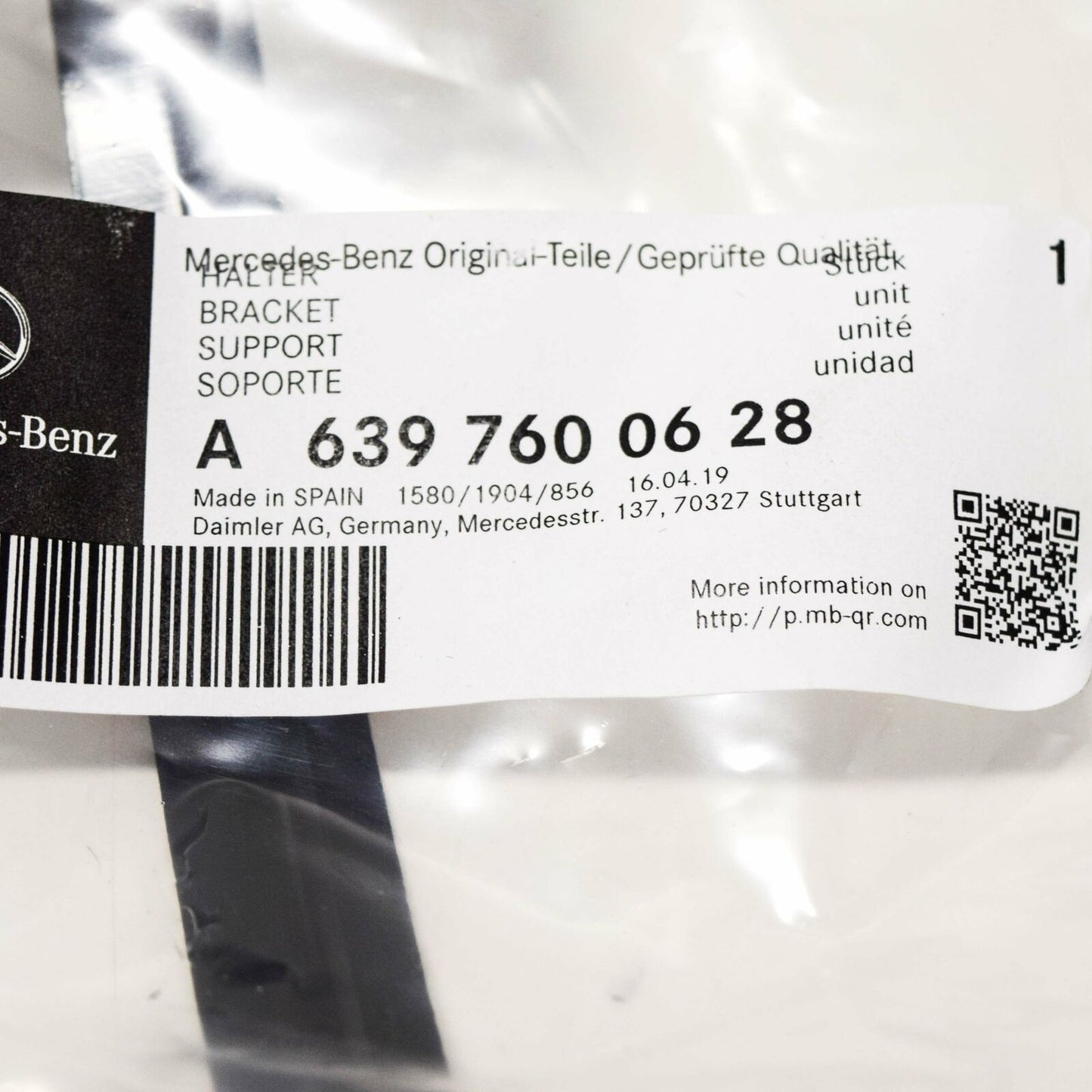 NEW MERCEDES BENZ VITO W639 REAR DOOR CHECK STRAP BRACKET A6397600628 ORIGINAL