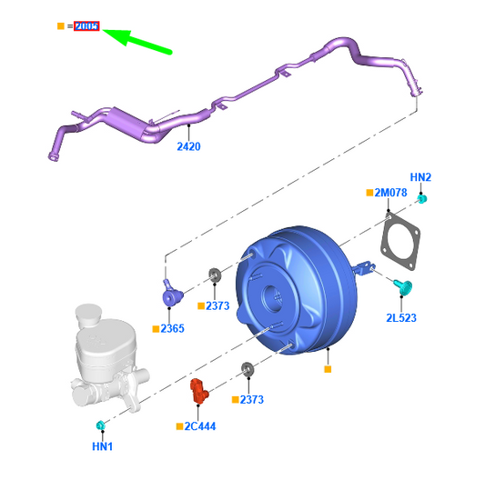 new ford mustang mk6 brake servo booster lhd 1925988 original
