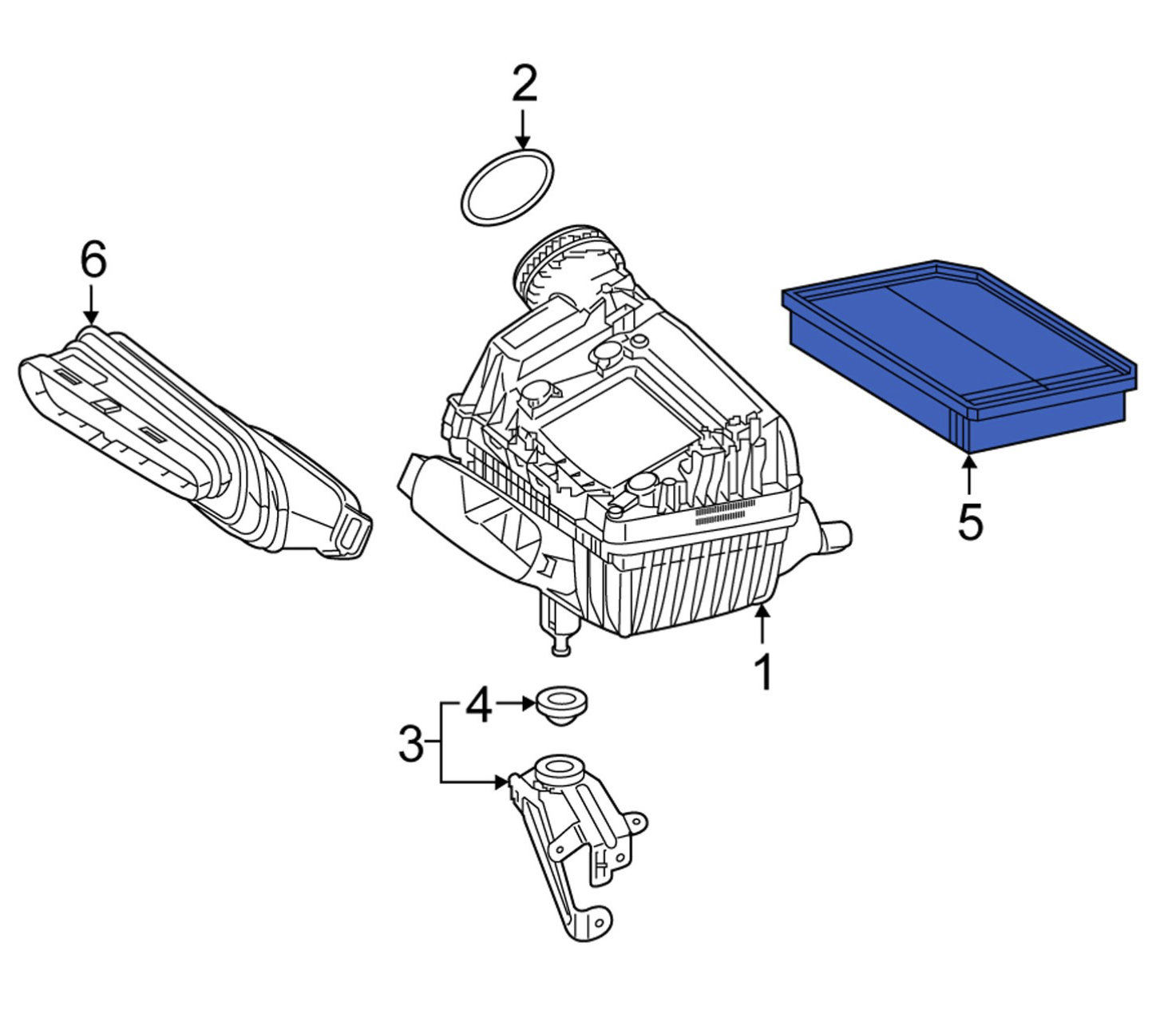 NEW MERCEDES-BENZ CLA C118 AIR FILTER A2600940300 ORIGINAL