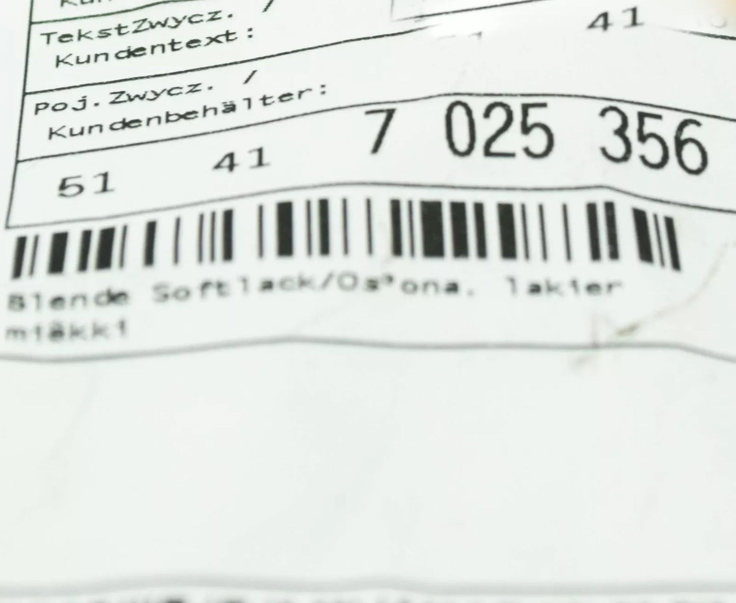 NEW BMW 3 E46 FRONT SOFT PAINT COVER 7025356 51417025356 ORIGINAL