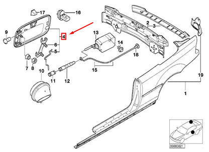 NEW BMW 3 E46 FUEL TANK FLAP 8222391 51178222391 ORIGINAL