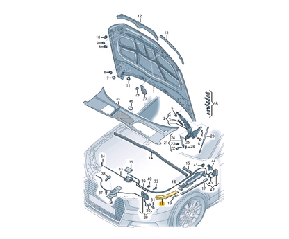 NEW AUDI A4 AVANT B9 FRONT UPPER HEADLIGHT RIGHT TRIM 8W0805286A ORIGINAL