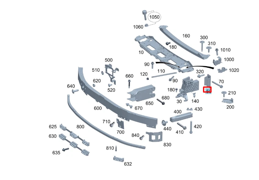 NEW MERCEDES-BENZ S W223 FRONT LEFT MOUNTING RAIL A2236206100 ORIGINAL