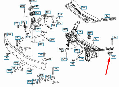 NEW MERCEDES-BENZ GLC COUPE C253 RADIATOR SUPPORT A2136205800