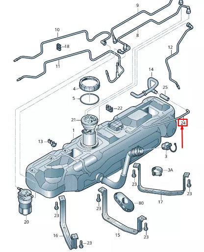 NEW VOLKSWAGEN CRAFTER 2F MK1 FUEL TANK BREATHER LINE 2E3201167