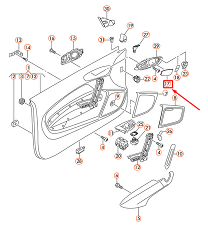 new audi a1 8x front left door loudspeaker trim 8x00354234pk original