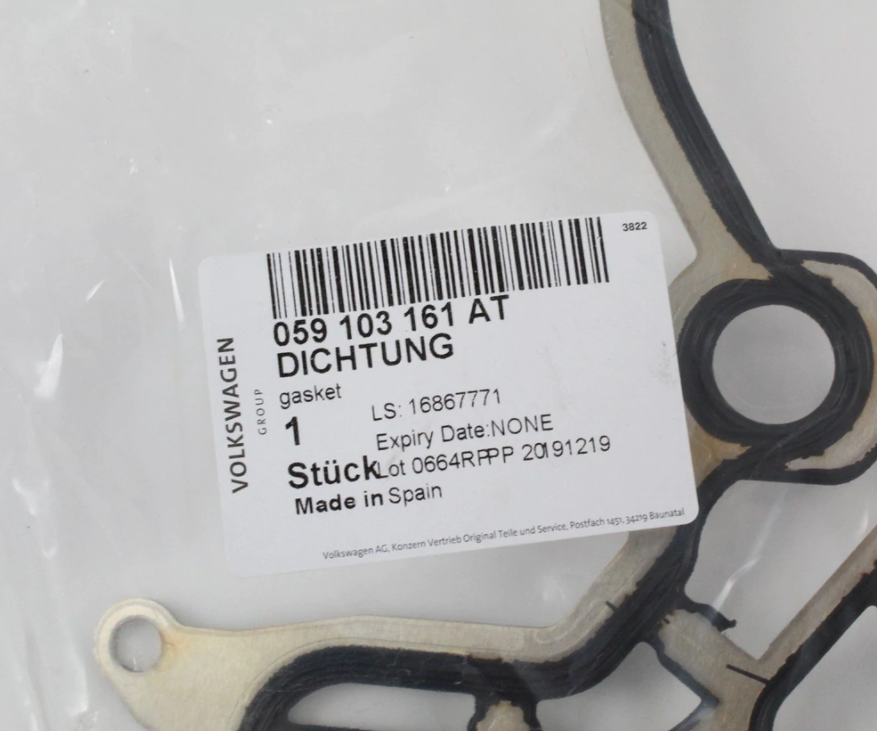 new audi a4 8w2,b9 front timing cover seal gasket 059103161at original