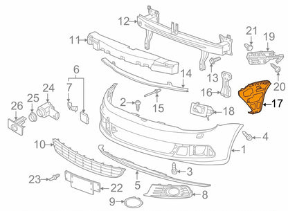 NEW VOLKSWAGEN EOS LEFT BUMPER BRACKET 1Q0807177A