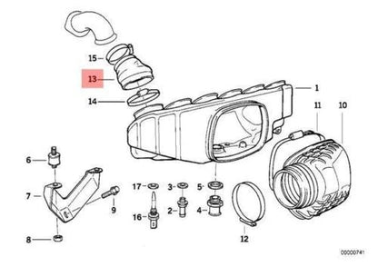 NEW BMW E36 CABRIO COUPE INTAKE MANIFOLD SYSTEM HOSE 1317167 11611317167