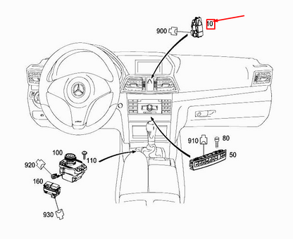 new mercedes-benz e cabrio a207 center hazard button a2079053400 original