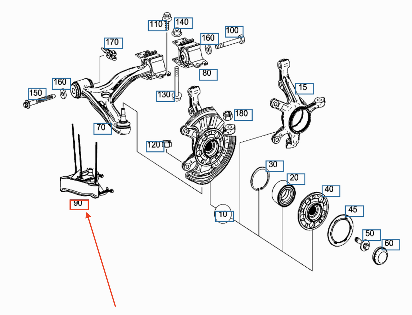 NEW MB A W176 AMG FRONT RIGHT BRAKE AIR DEFLECTOR PLATE A2464211720 ORIGINAL
