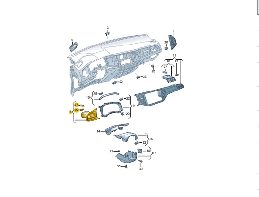 new vw t-roc a11 front left dash panel air vent lhd 2ga858415cvzp original