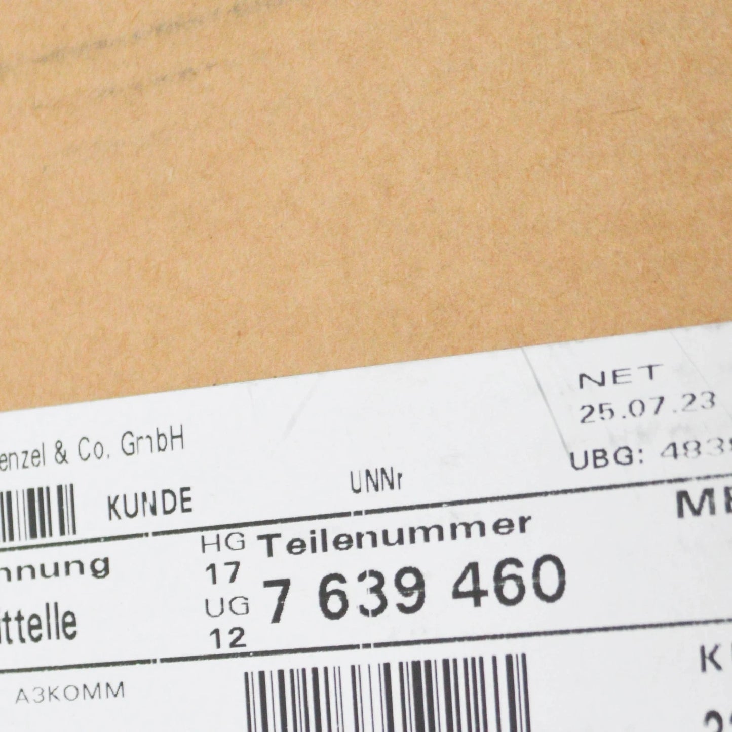 NEW BMW 5 F10 ENGINE COOLANT HOSE 17127639460 7639460 ORIGINAL