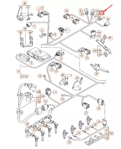 NEW AUDI A3 8P FUEL PRESSURE SENSOR CONNECTOR HOUSING 3 PIN 3B0973703G