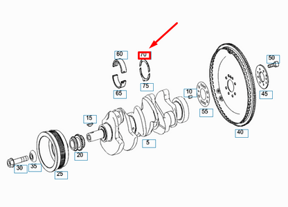 new mb ml w166 crankshaft thrust washer lower half a2760333962 original