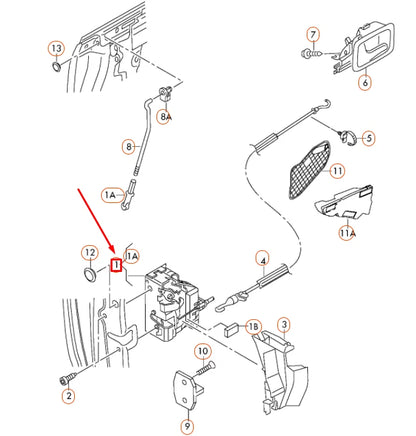 NEW AUDI A3 8P REAR LEFT DOOR LOCK WITH DOOR CONTACT SWITCH 4F0839015B ORIGINAL