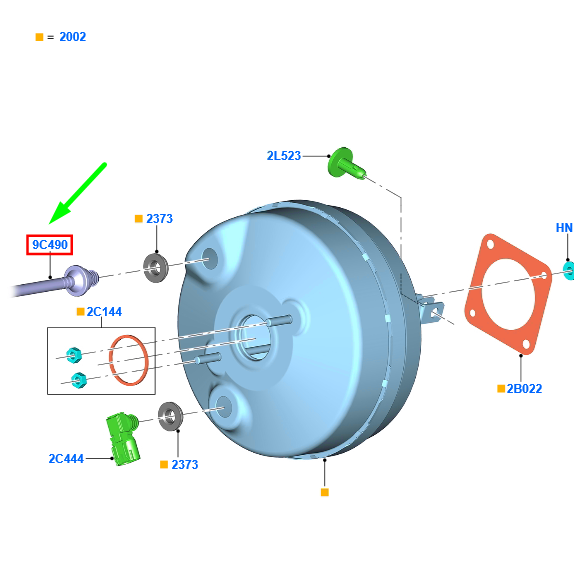 new ford galaxy mk3 brake booster vacuum supply manifold rhd 2225291 original
