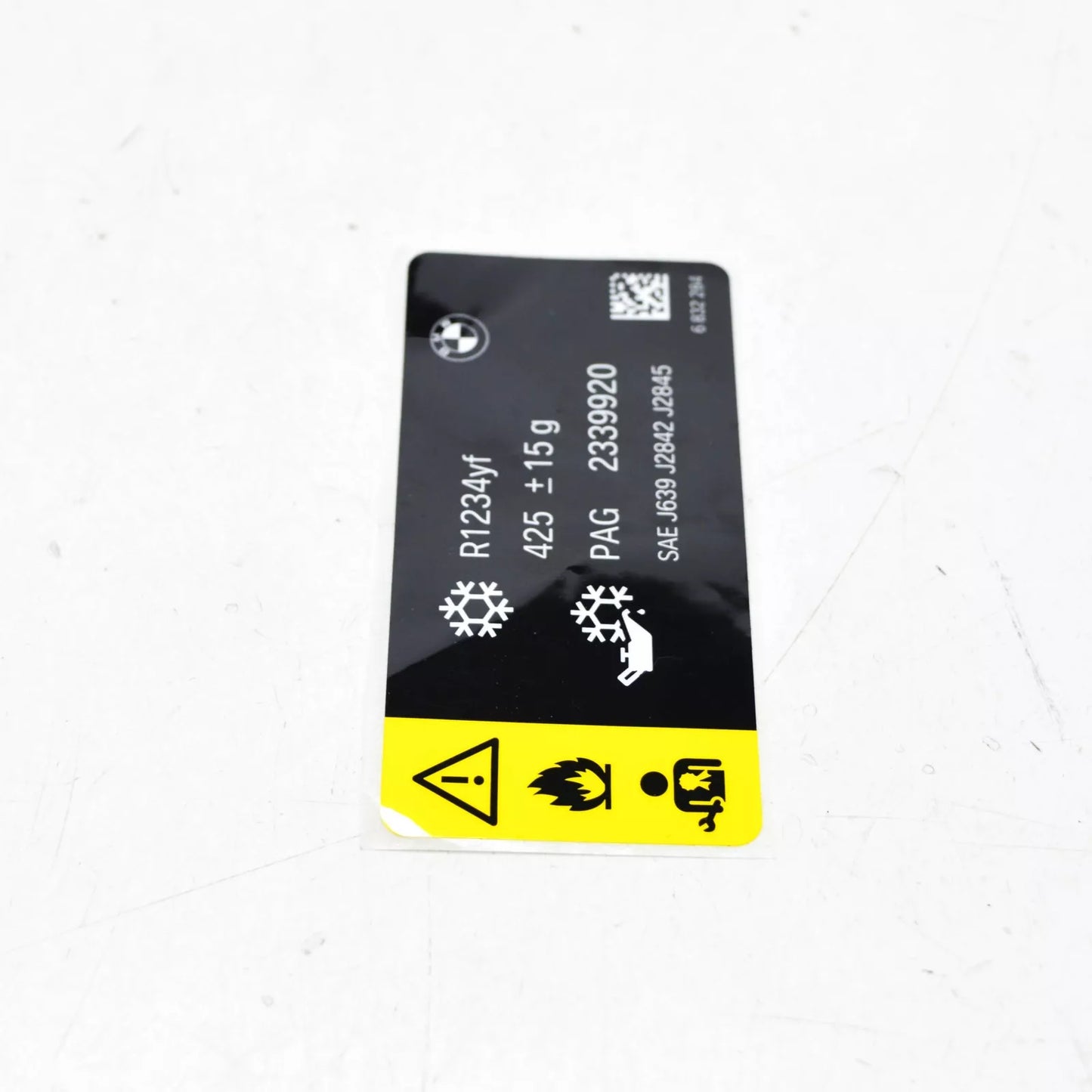 NEW BMW X3 F25 COOLANT AC STICKER LABEL 71236832284 ORIGINAL