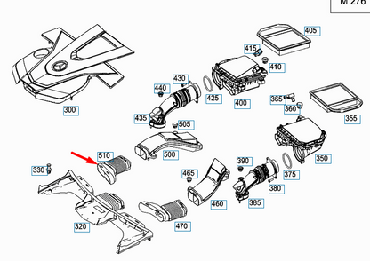 NEW MERCEDES-BENZ C-CLASS W205 AIR INTAKE DUCT A2760900411 ORIGINAL