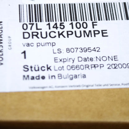 NEW AUDI A6 C7 VACUUM PUMP 07L145100F 2015 ORIGINAL