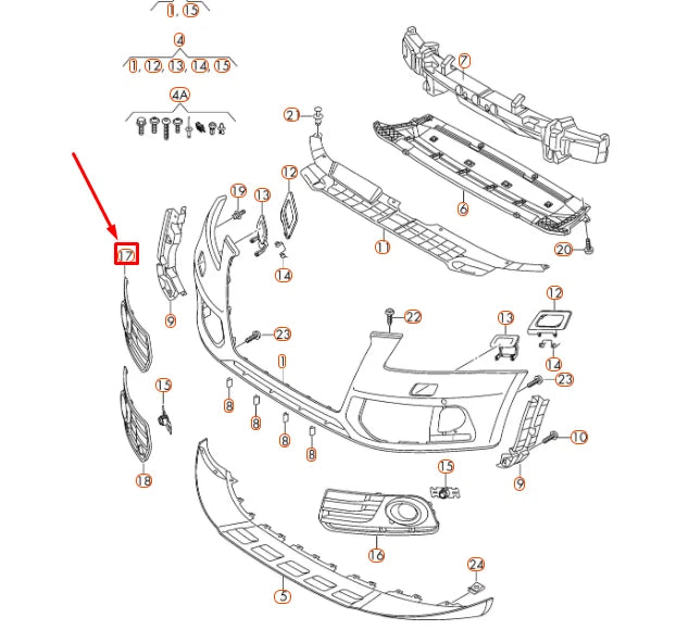 NEW AUDI Q5 8R FRONT RIGHT BUMPER GRILLE 8R0807682JZDE ORIGINAL