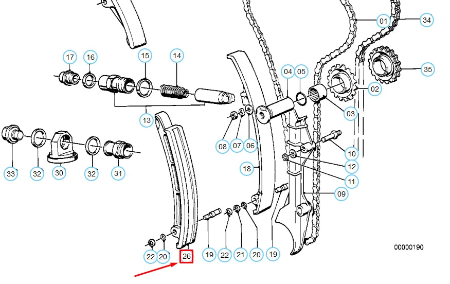NEW BMW 6 E24 M6 CHAIN TENSIONER 11311307442 1307442