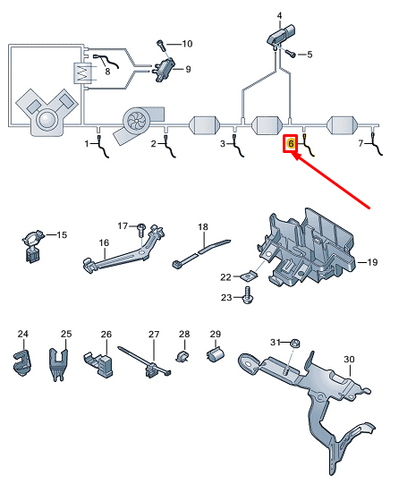 new audi a8 d5 front nox sensor 4n0907807c original