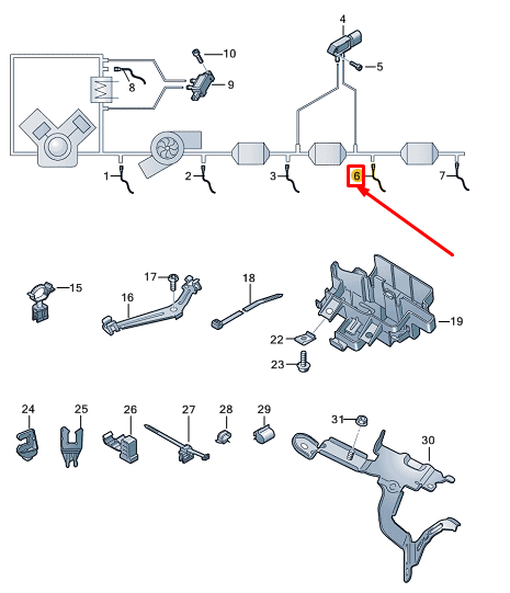 new audi a8 d5 front nox sensor 4n0907807c original