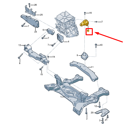 new audi q4 e-tron engine bracket 1ea199117c original