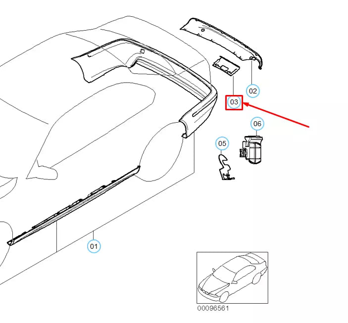 NEW BMW 3 E46 REAR BUMPER M TRAILER HITCH FLAP 51127893074 ORIGINAL