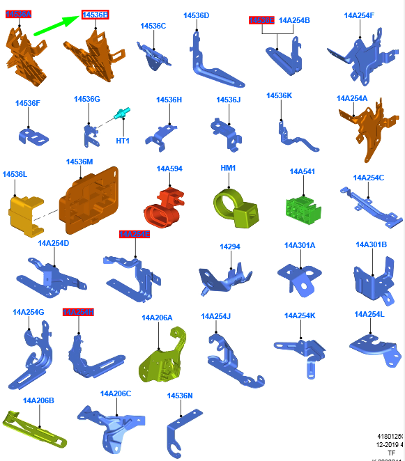 new ford transit custom mk1 wiring clamp bracket lhd 1789560 original