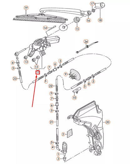 NEW AUDI Q5 8R REAR WIPER MOTOR 8R0955711C ORIGINAL