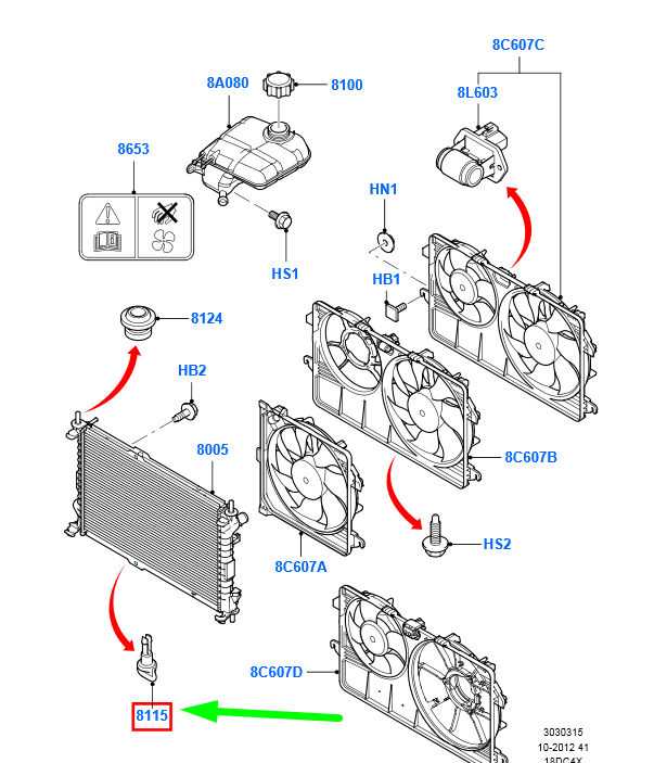 new ford transit connect mk1 radiator drain plug 4367094 2t14-8115-aa original