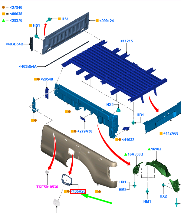 new ford ranger t6 fuel tank filler access door plate 1931303 original