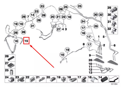 NEW BMW 6 COUPE F13 FRONT BRAKE LINE 2284318 34322284318 ORIGINAL