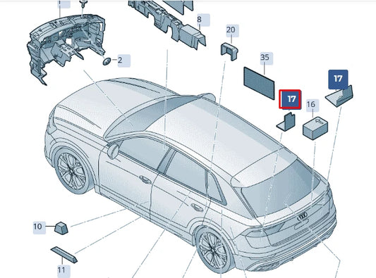 NEW AUDI RSQ8 4MN RIGHT DAMPING 4M8863434
