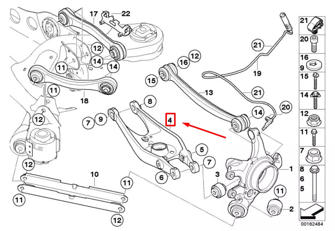 NEW BMW 3 E90 REAR LEFT CAMBER LINK 33322283885 2283885 ORIGINAL