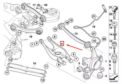 NEW BMW 3 E90 REAR LEFT CAMBER LINK 33322283885 2283885 ORIGINAL