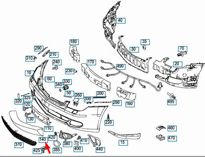 NEW MERCEDES-BENZ CLS C219 FRONT BUMPER REINFORCMENT A2198850016 ORIGINAL