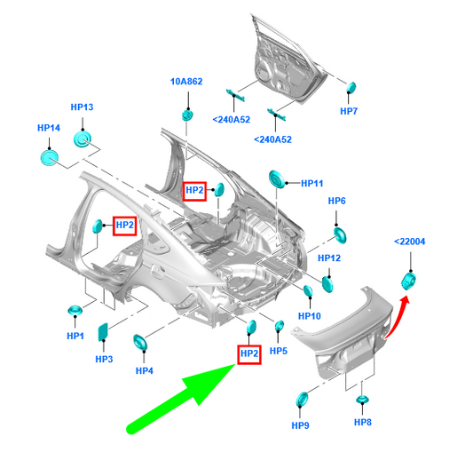 new ford mondeo mk5 body fixing plug 4641811 w711215-s300 original