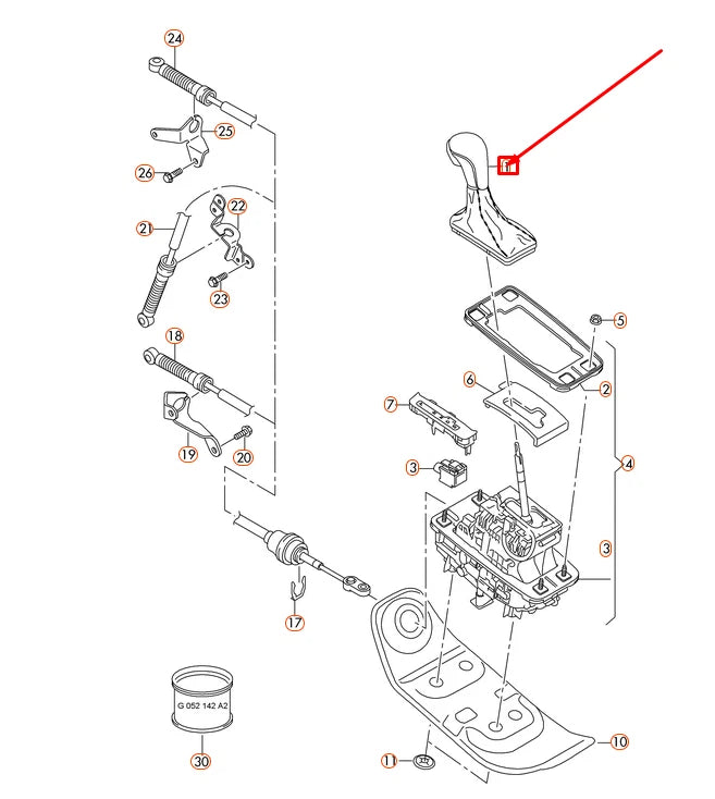 NEW AUDI A6 4G C7 SELECTOR LEVER HANDLE LHD 4G1713139ADXBA ORIGINAL