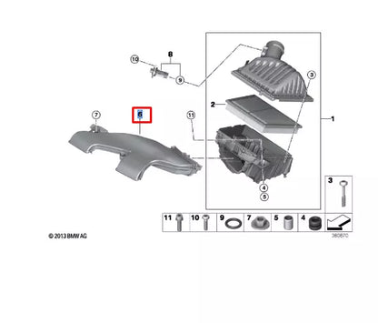 NEW BMW X1 F48 INTAKE SILENCER AIR DUCT 13718576980 ORIGINAL
