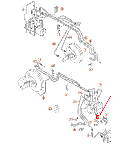 new audi a1 mk1 front brake pipe retaining spring 191611715 original