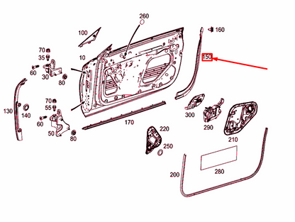 new mercedes-benz e coupe c238 front right door seal a2387272200 original